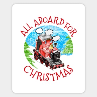 Steam Train All Aboard For Christmas Xmas 2022 Magnet
